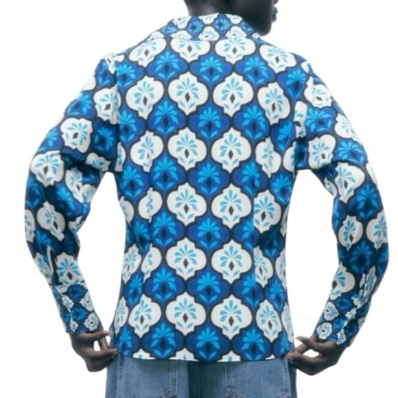 Zara Printed Button Down Top - Picture 3 of 8